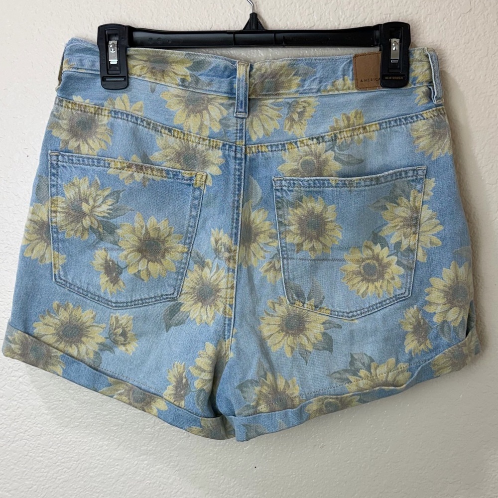 American Eagle Outfitters Blue Floral Jean Shorts size 6 - Picture 4 of 5